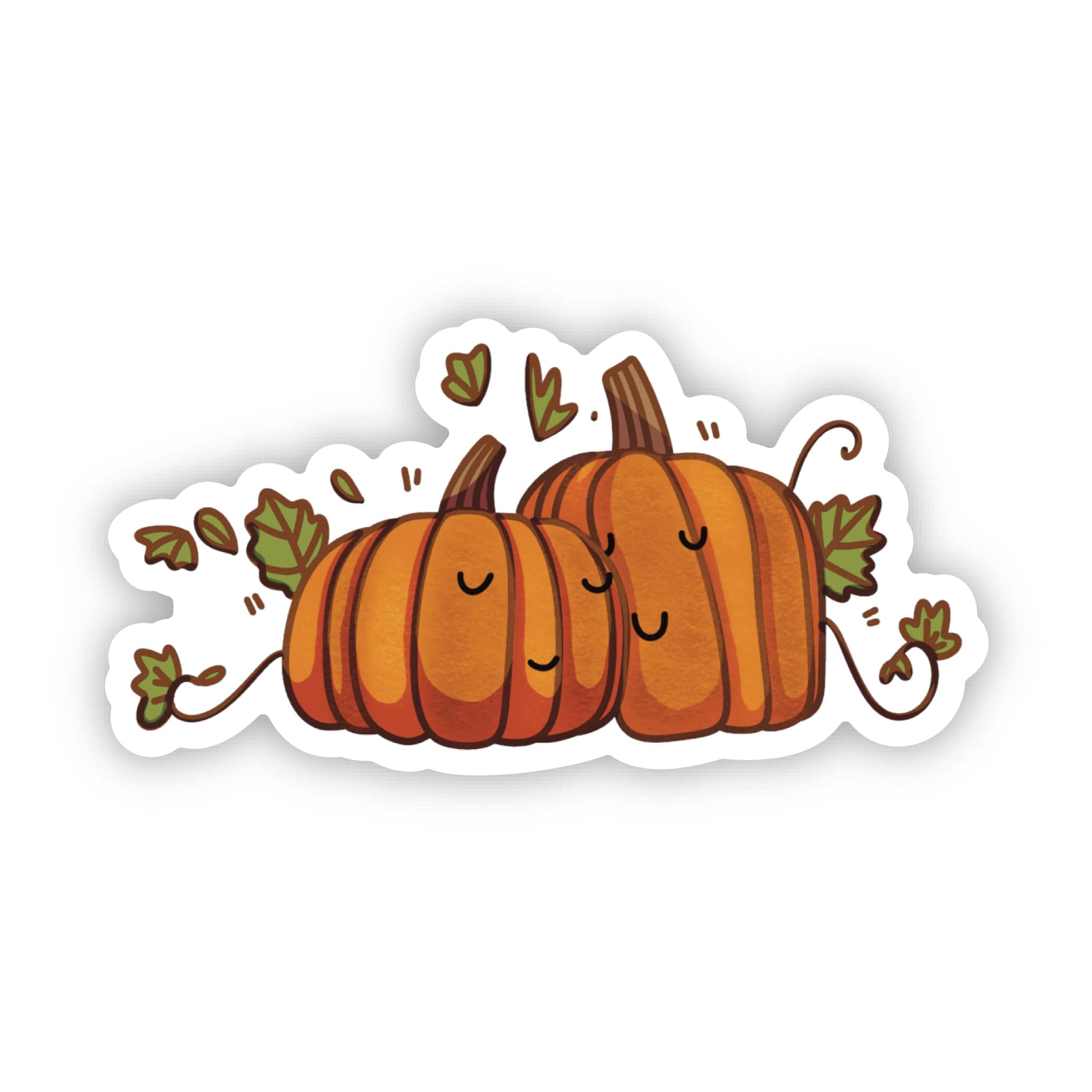  Pumpkins Hugging Fall Sticker、mySite、elrpsem3k