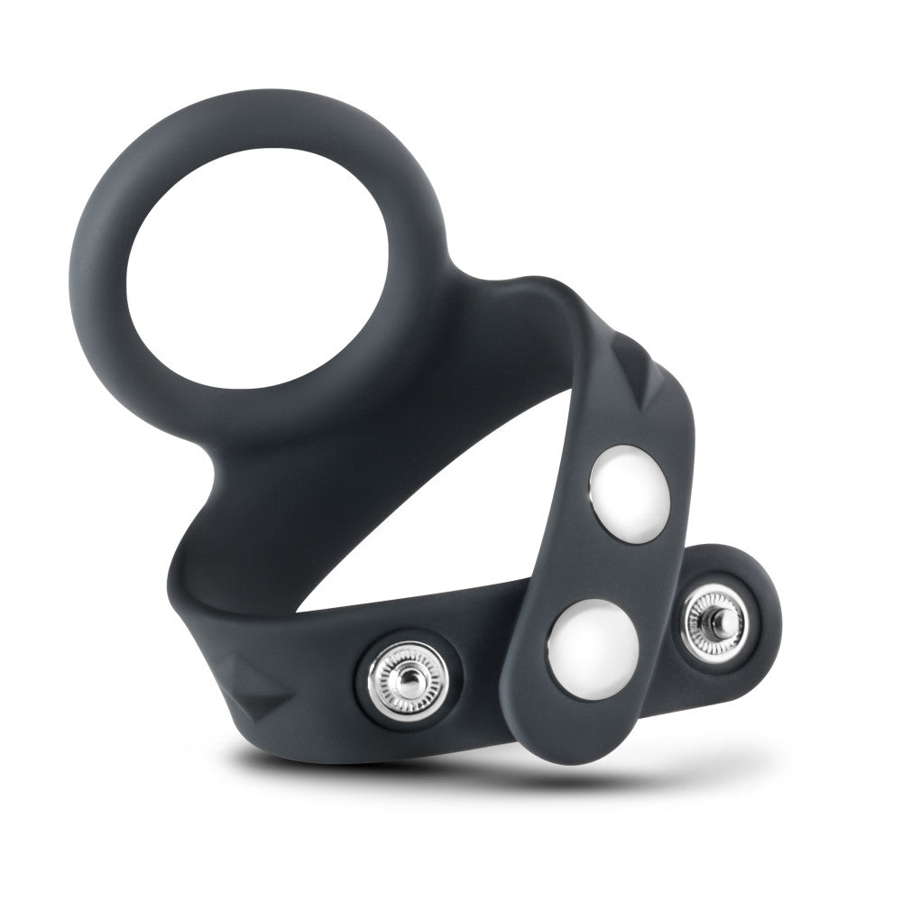 Performance By Blush® | VS7: Black Silicone Large Ball Strap & Penis Ring、mySite、bottomscart