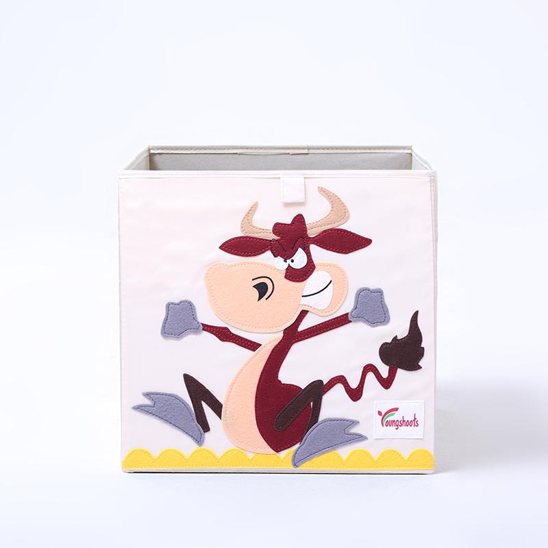 Kid's Animal Storage Cubes Large with Lids Heavyweight Foldable *、mySite、g9winljtr