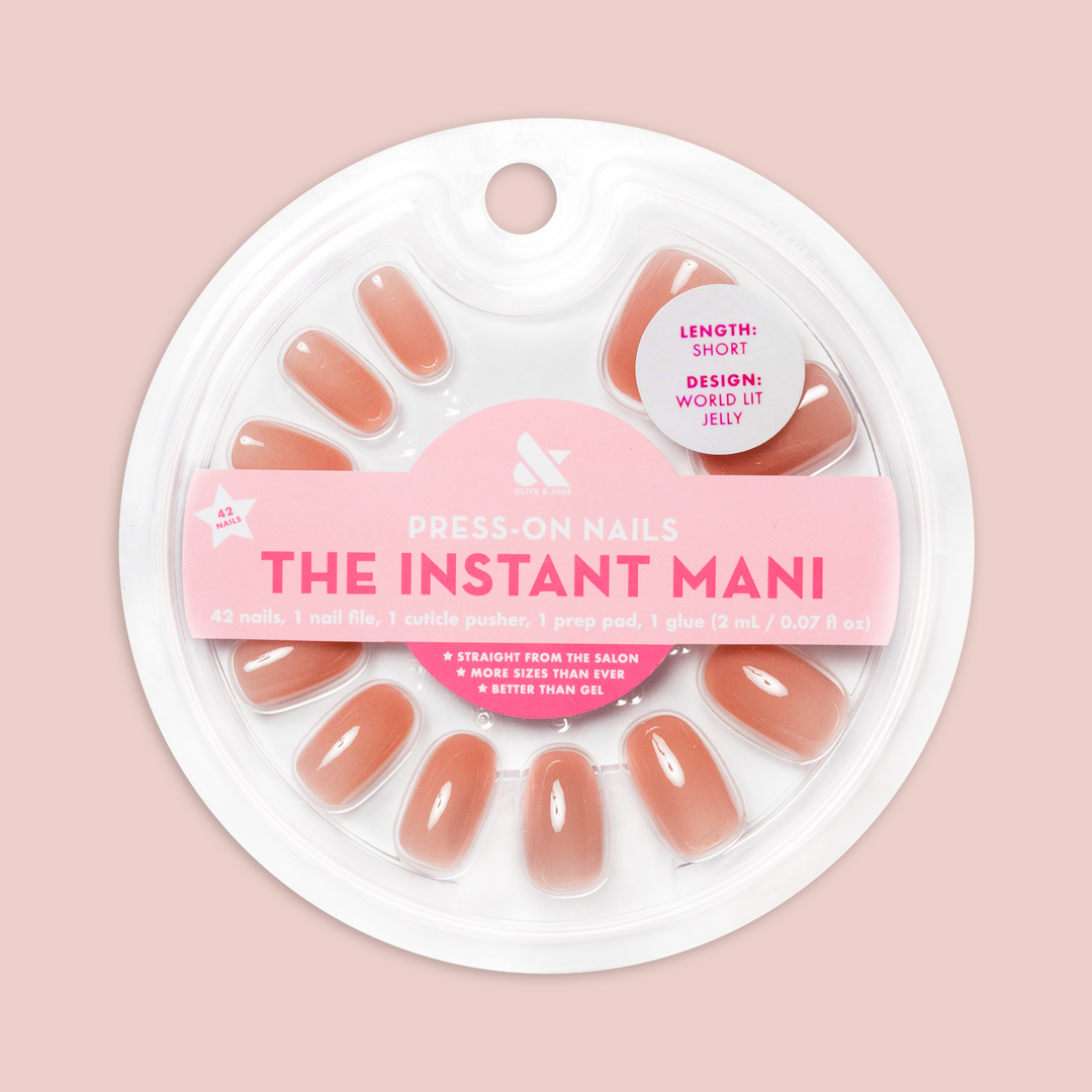 World Lit Jelly - Press-On | Short | Round - Part of Set、mySite、solidvoid