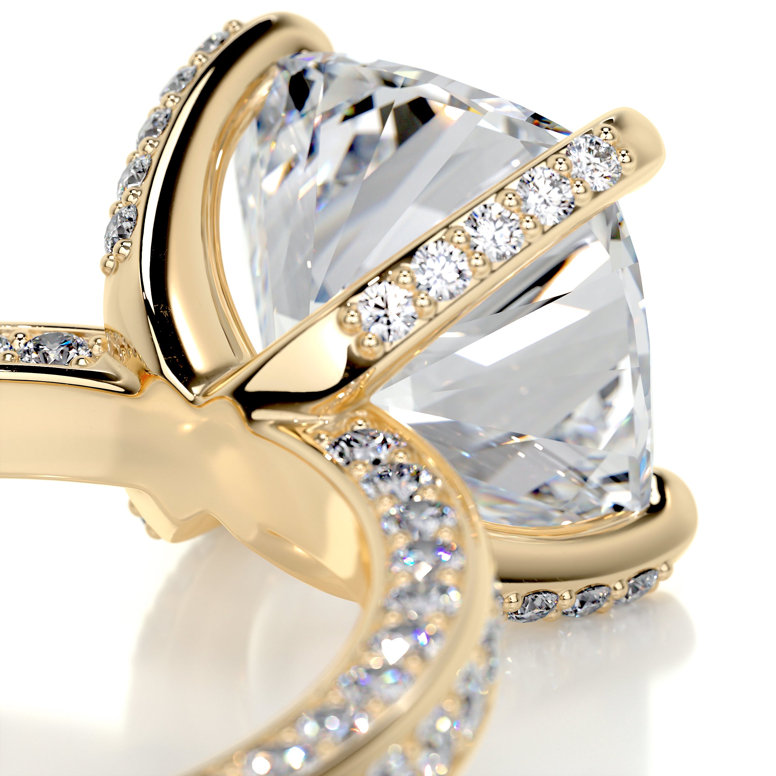 Lyric Diamond Engagement Ring -18K Yellow Gold、mySite、hinf8tx79