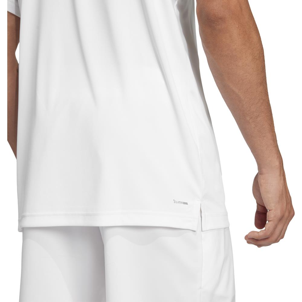adidas Men's Club 3 Stripe Tennis Polo - White