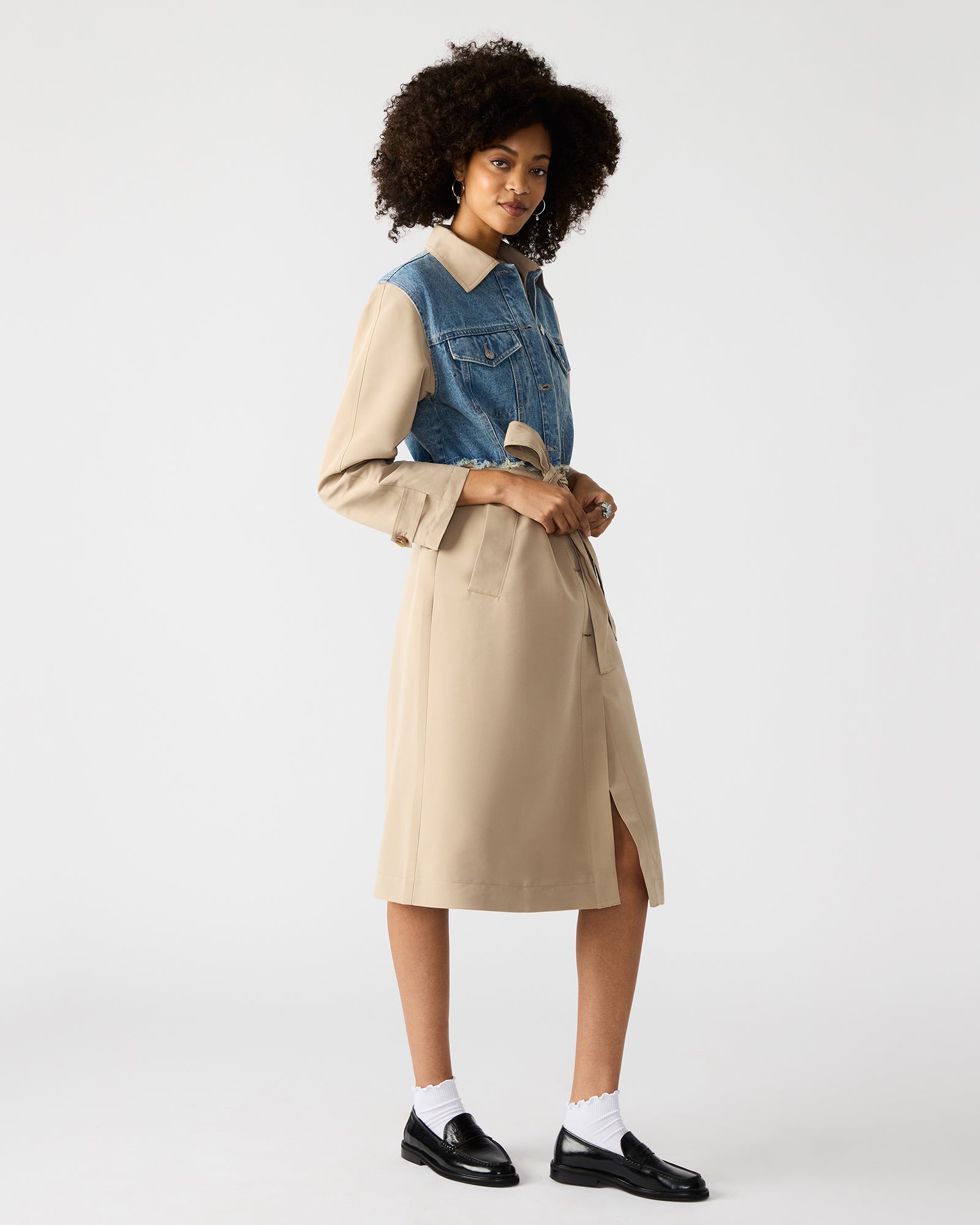 SORAYA COAT DENIM MULTI、mySite、gtrtttuynbv