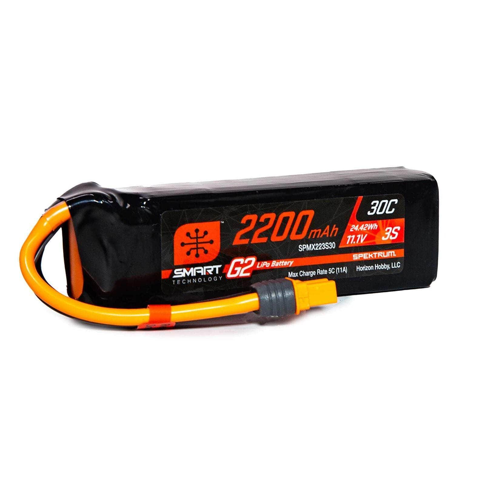  SPMX223S30, Spektrum RC 3S Smart G2 LiPo 30C Battery Pack (11.1V/2200mAh) w/IC3 Connector、mySite、merchandisen