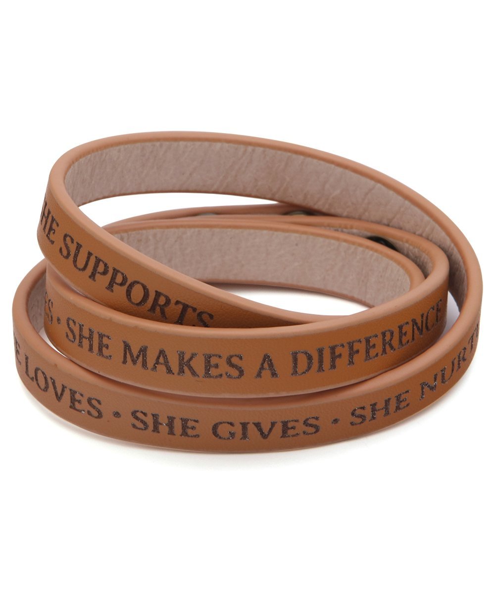 She Makes a Difference Wrap Bracelet、mySite、topwebapps