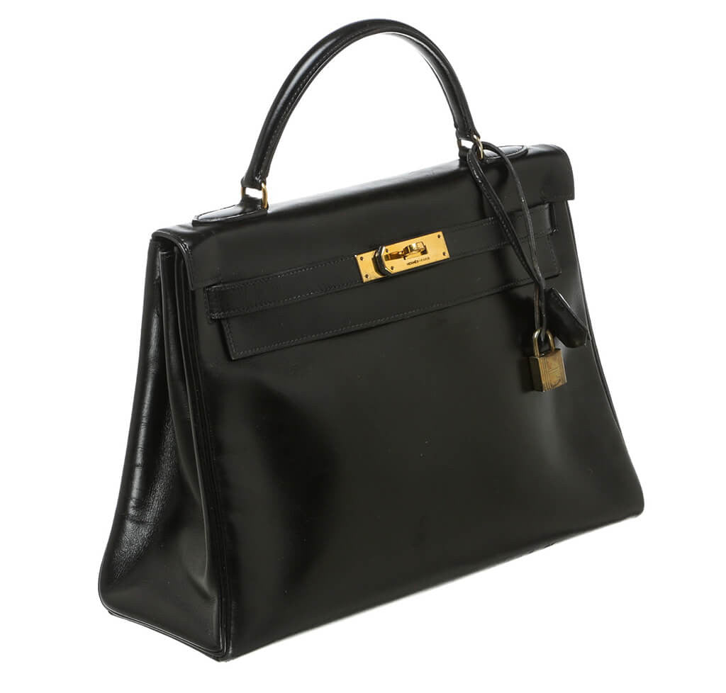 Hermès Box Leather Kelly Black Bag、mySite、garminoutage.com