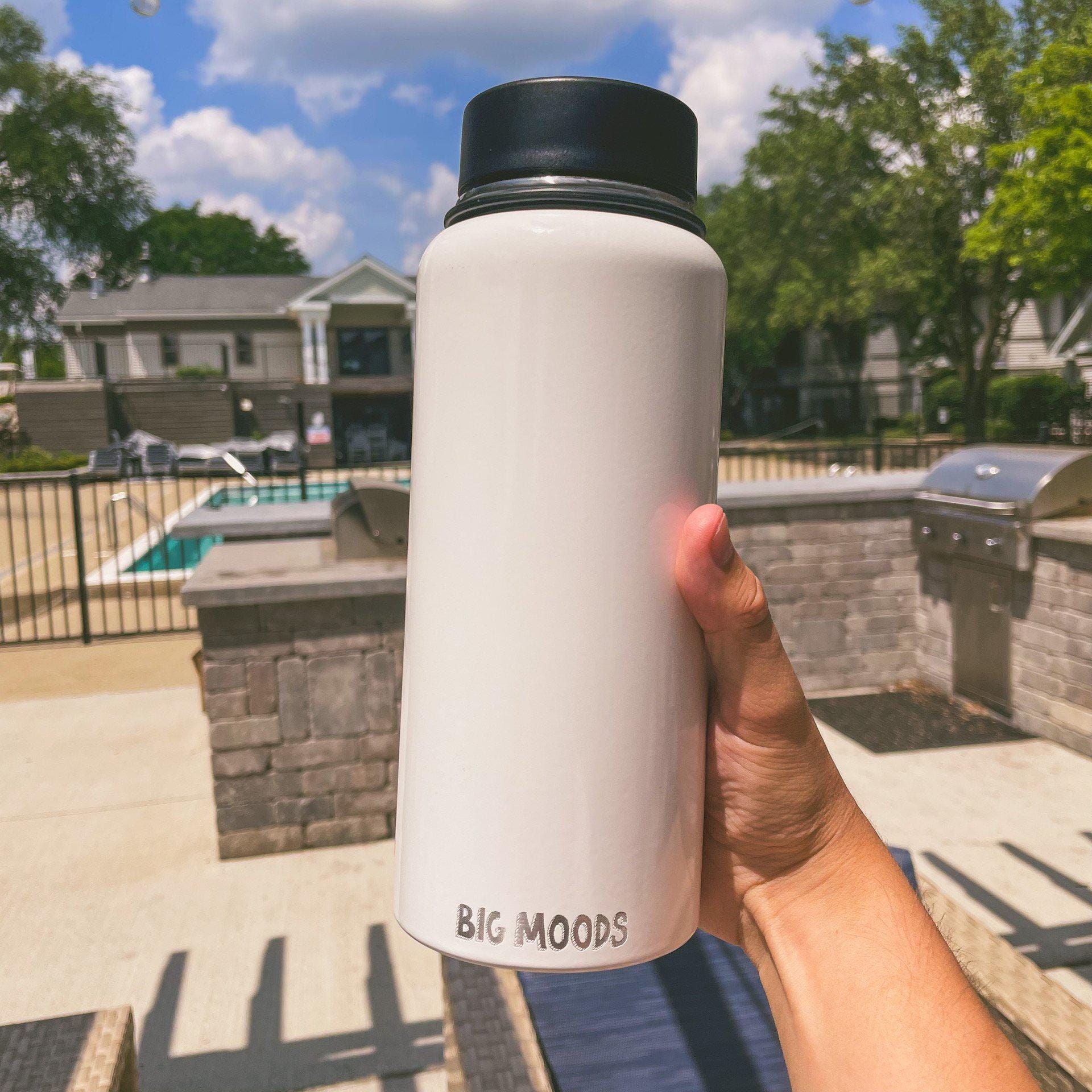  Water Bottle - White - 32oz、mySite、elrpsem3k