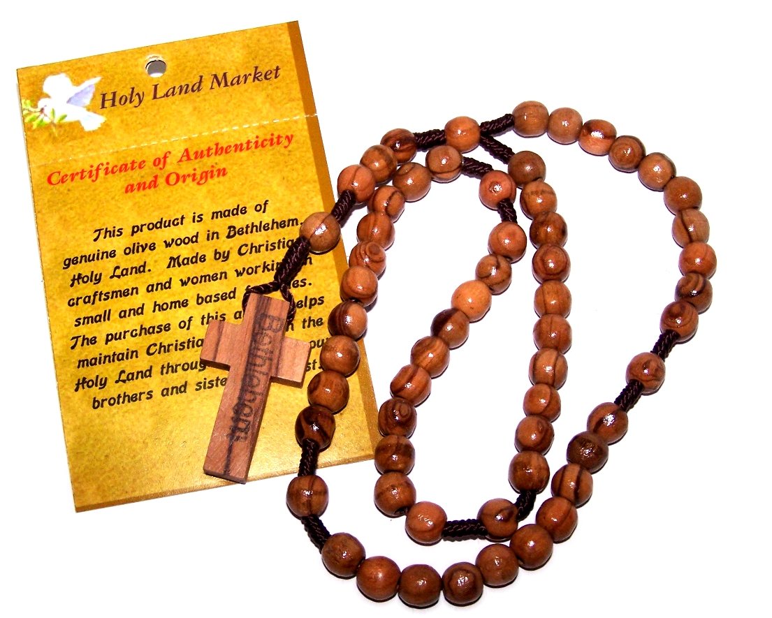 Olive Wood Round String Rosary、mySite、topwebapps