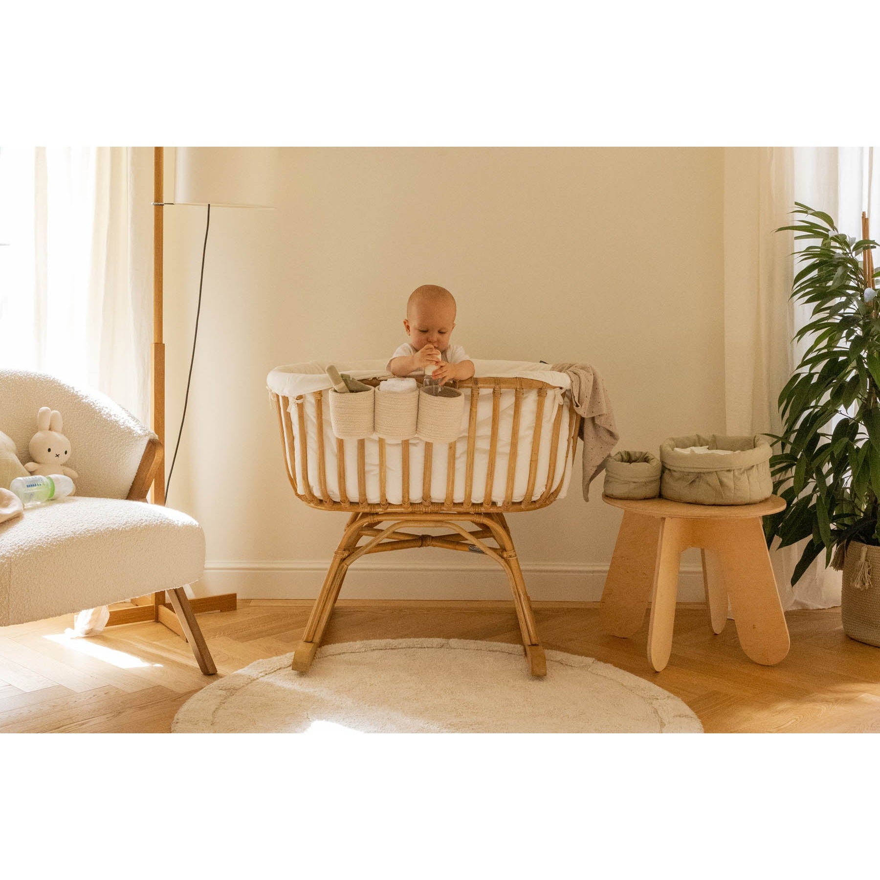 Bambie Olive Set of Two Quilted Baskets、mySite、gigharbornorthrealestate