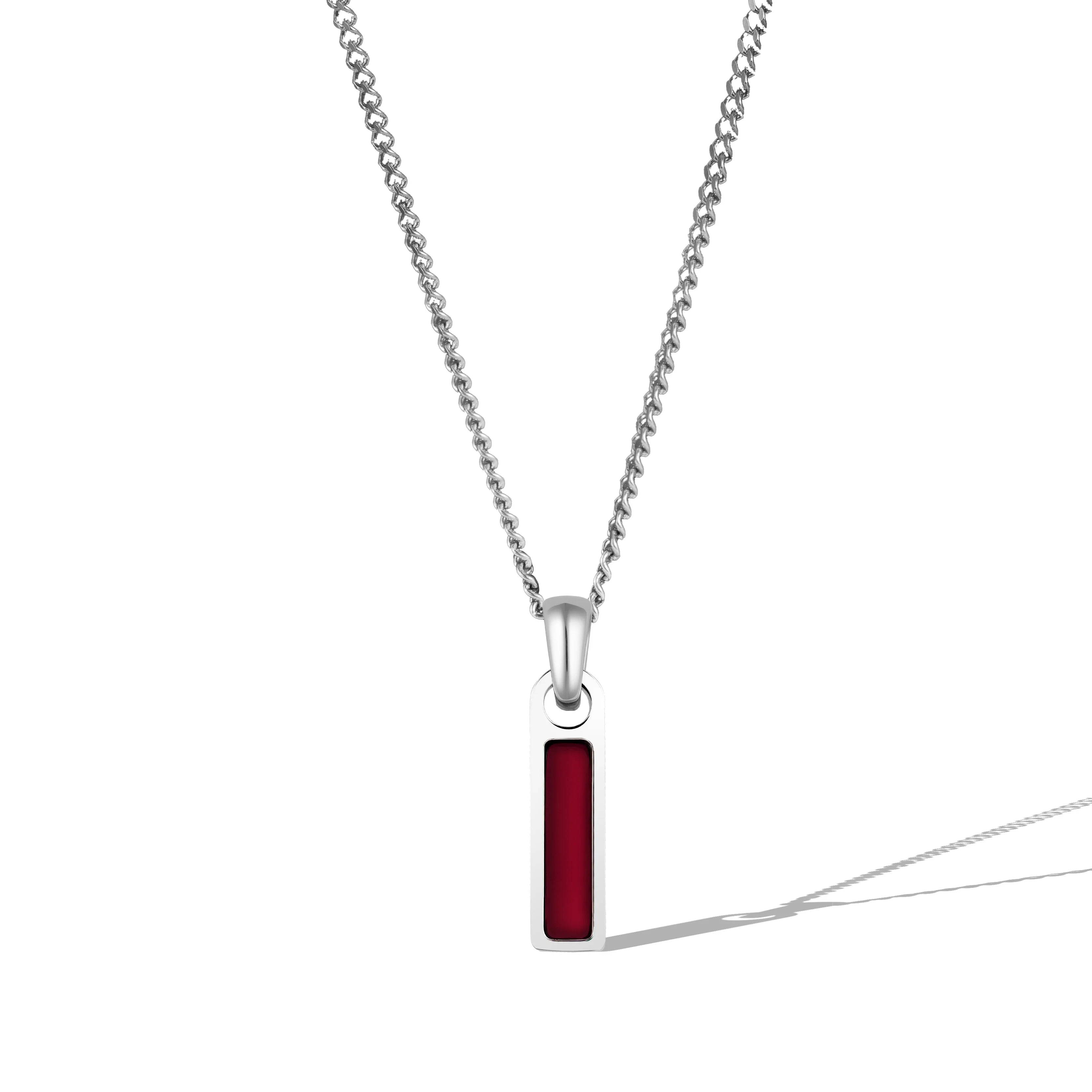  Birthstone Tag Necklace - Silver