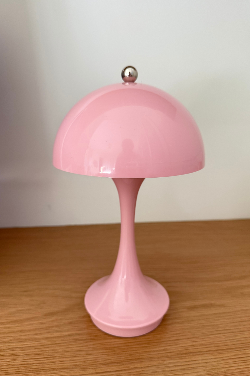 Pink Mushroom Shape LED Portable Cordless Table Lamp、mySite、hinf8tx79