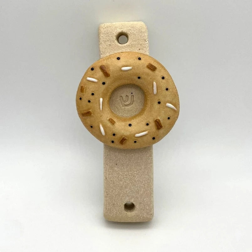 Ceramic Handmade Toasted Bagel Mezuzah、mySite、topwebapps