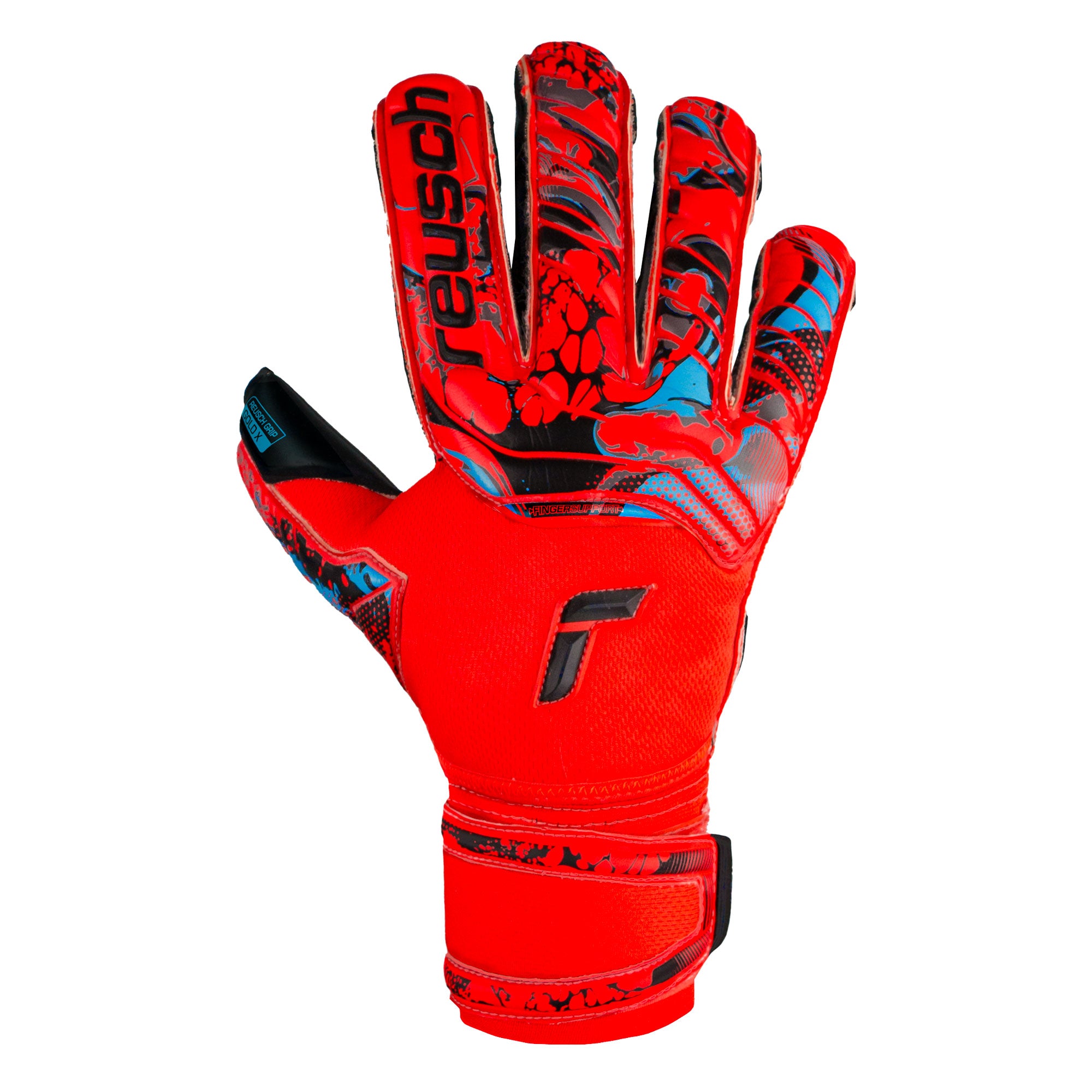 Reusch Men's Pure Contact Aqua Goalkeeper Gloves Red/Blue、mySite、noshort