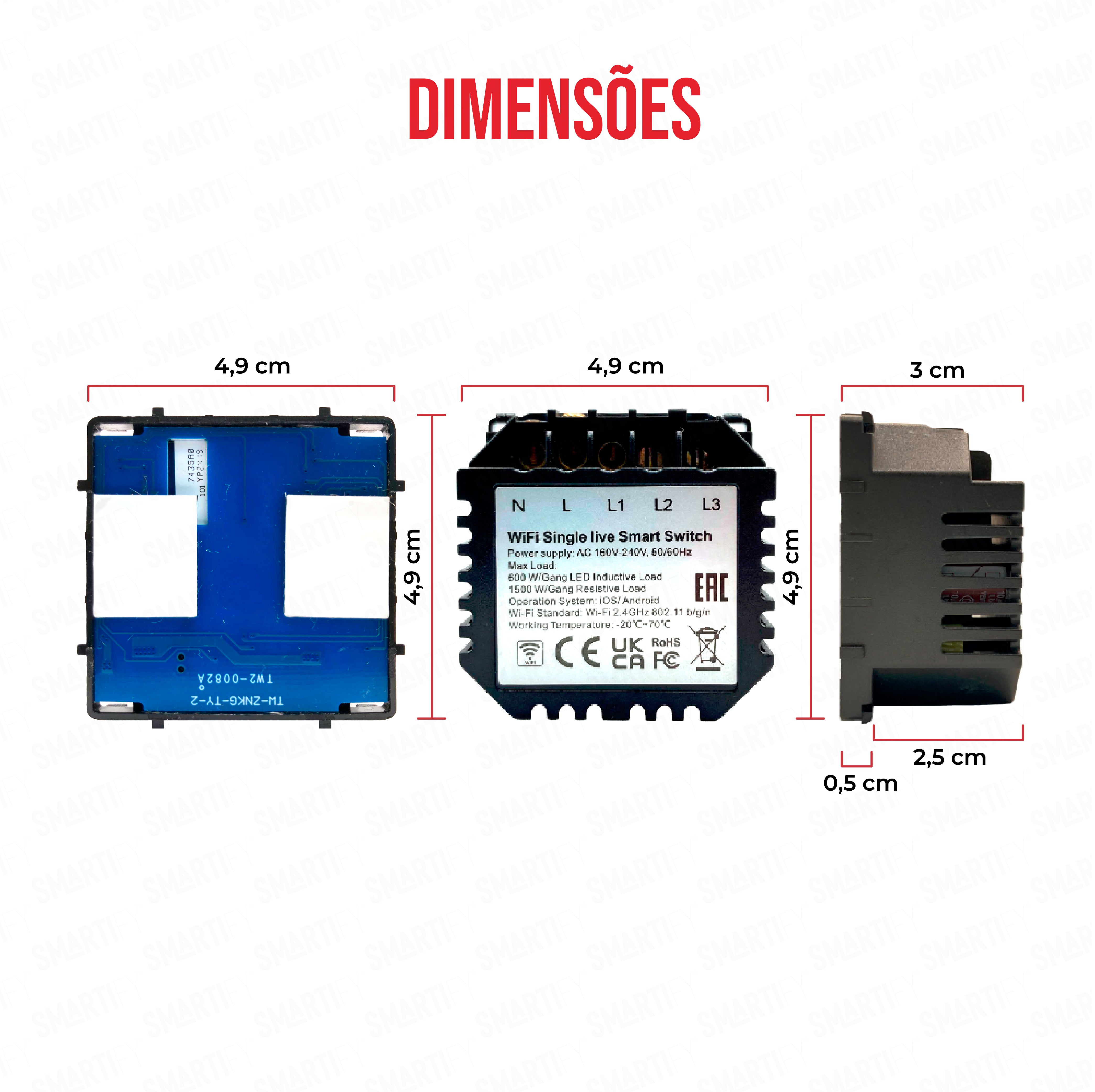 Smartify vPRO Módulo de 2 Canais Inteligente WiFi (com/sem neutro) - SYPM02WF、mySite、fannypackpong