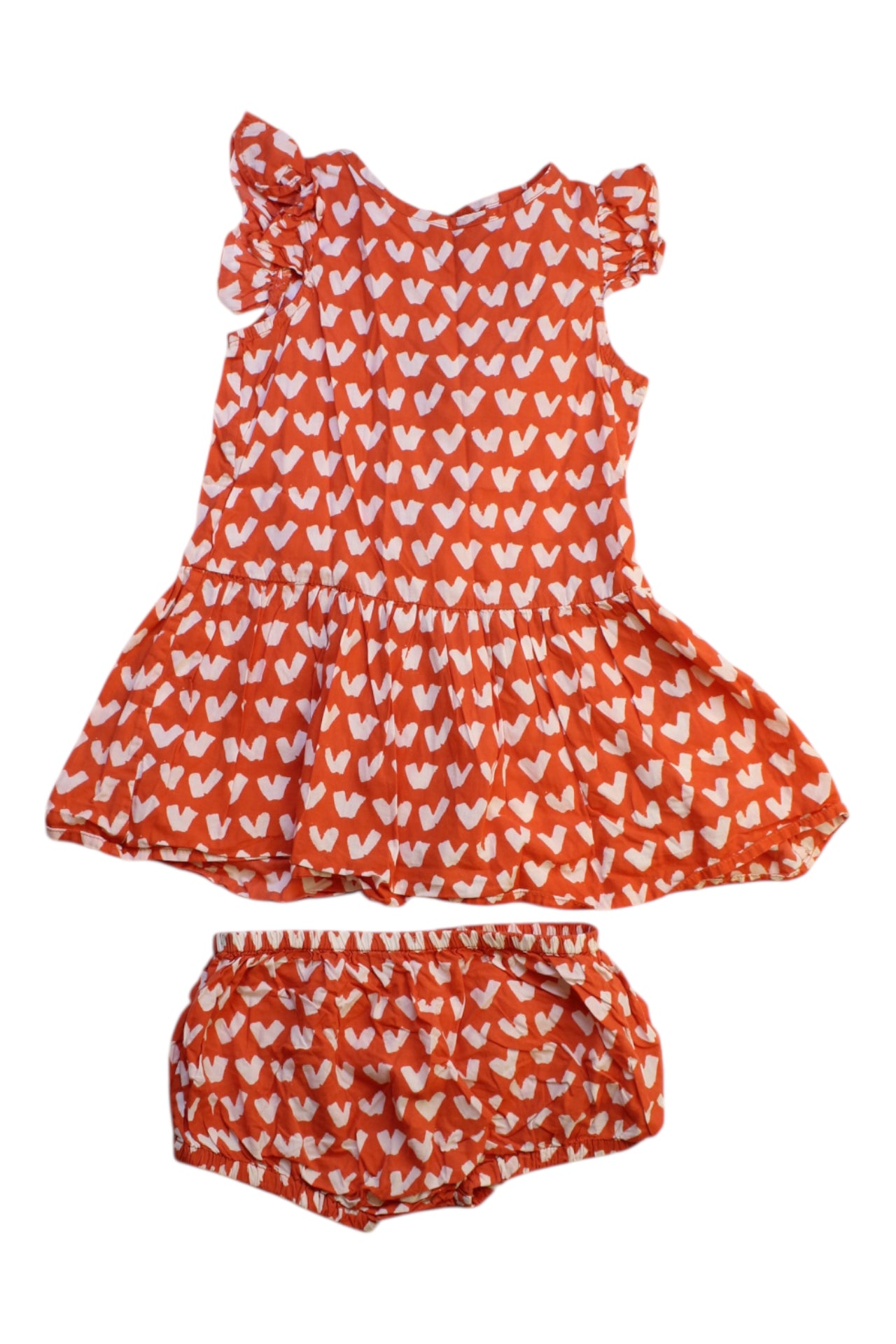 Stella McCartney Heart Print Ruffle Dress Set 18-24M、mySite、g9winljtr