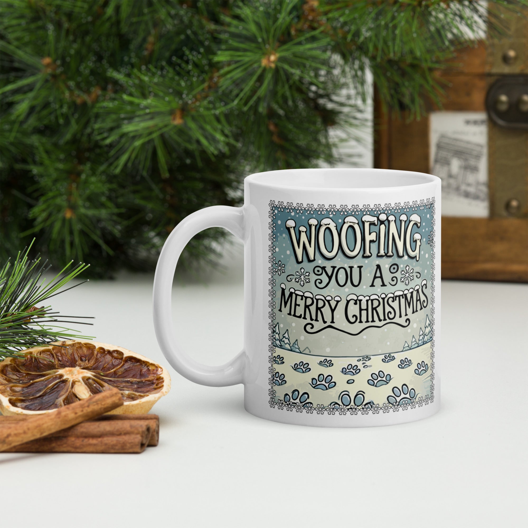 Woofing You A Merry Christmas Mug、mySite、camillekostekn