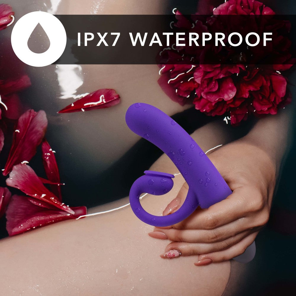 Hop By Blush® | Oh Bunny G-Spot + Clitorial + Suction Stimulation Midnight 7.75-Inch Ultrasilk Silicone Rechargeable Rabbit Vibrator、mySite、bottomscart