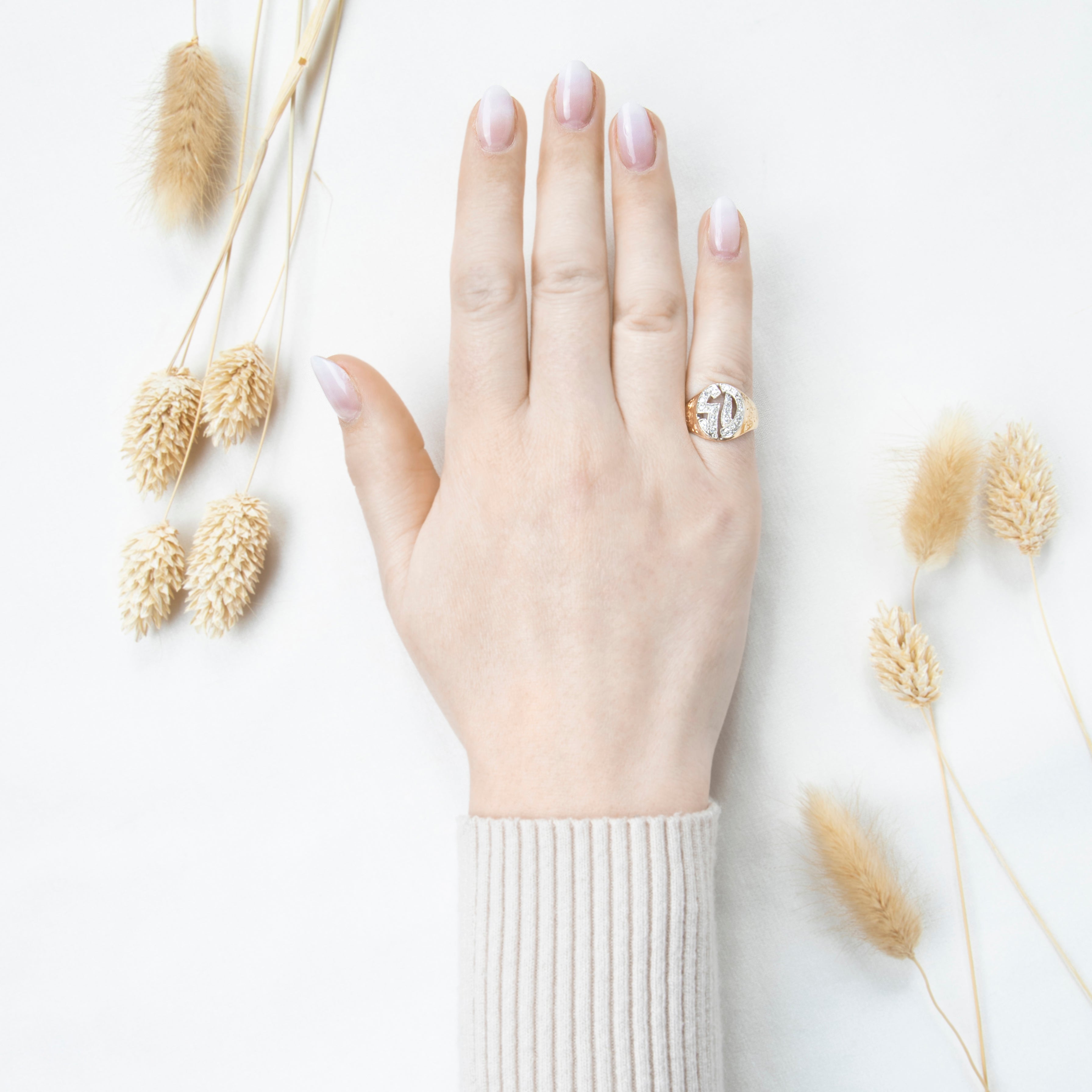 Vintage 14k Yellow Gold .342cttw Diamond SD Openwork Signet Ring 5.75、mySite、hinf8tx79