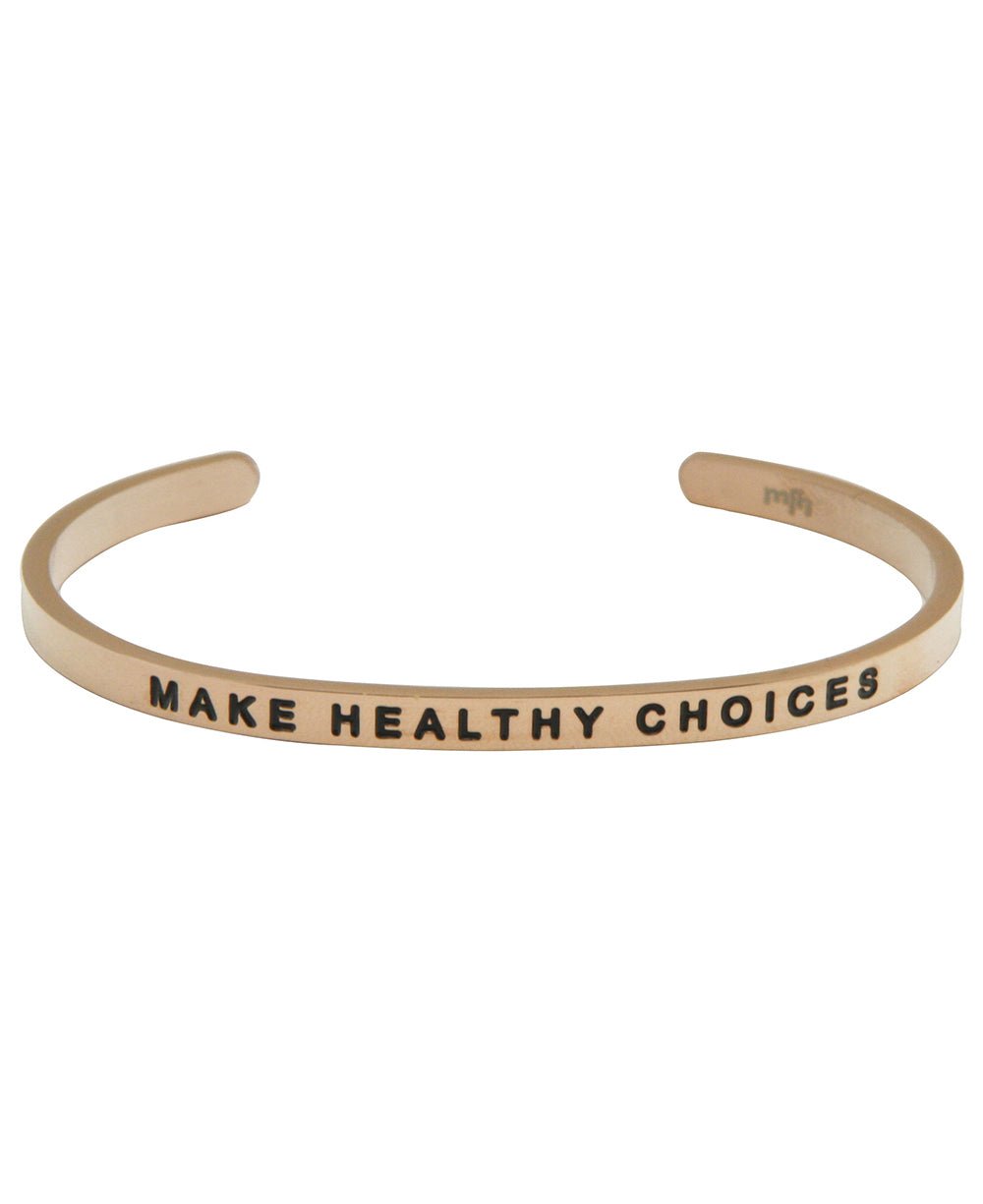 Make Healthy Choices Wellness Bracelet, Rose Gold Color、mySite、topwebapps