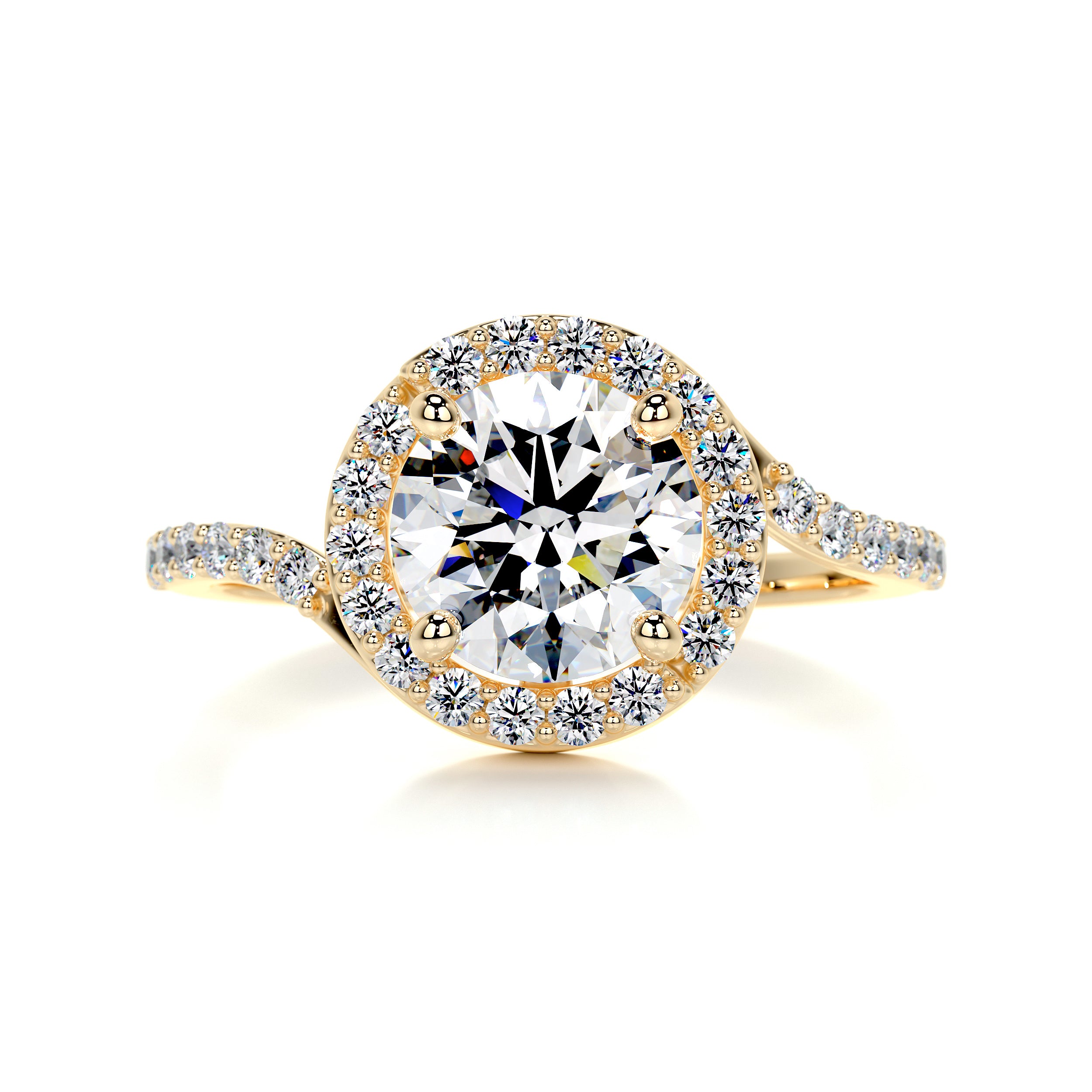 Stella Moissanite & Diamond Ring -18K Yellow Gold、mySite、hinf8tx79