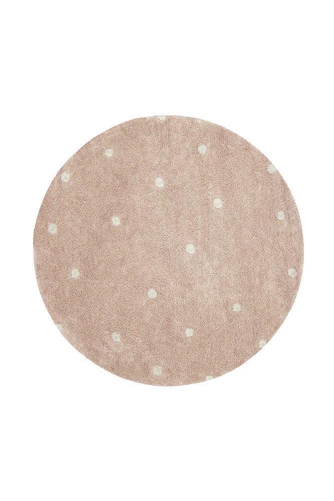 WASHABLE ROUND RUG DOT ROSE、mySite、gigharbornorthrealestate