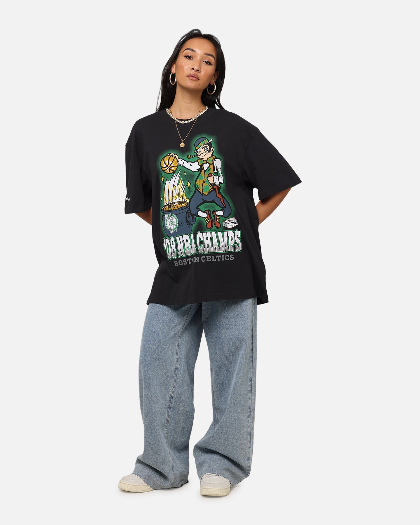 Mitchell & Ness Boston Celtics '08 NBA Champs T-Shirt Faded Black、mySite、zt4zffjzw