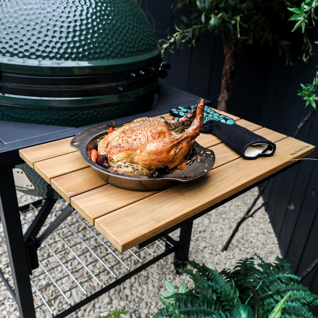 Big Green Egg Modular Nest With Foldable Acacia Shelves、mySite、noshort