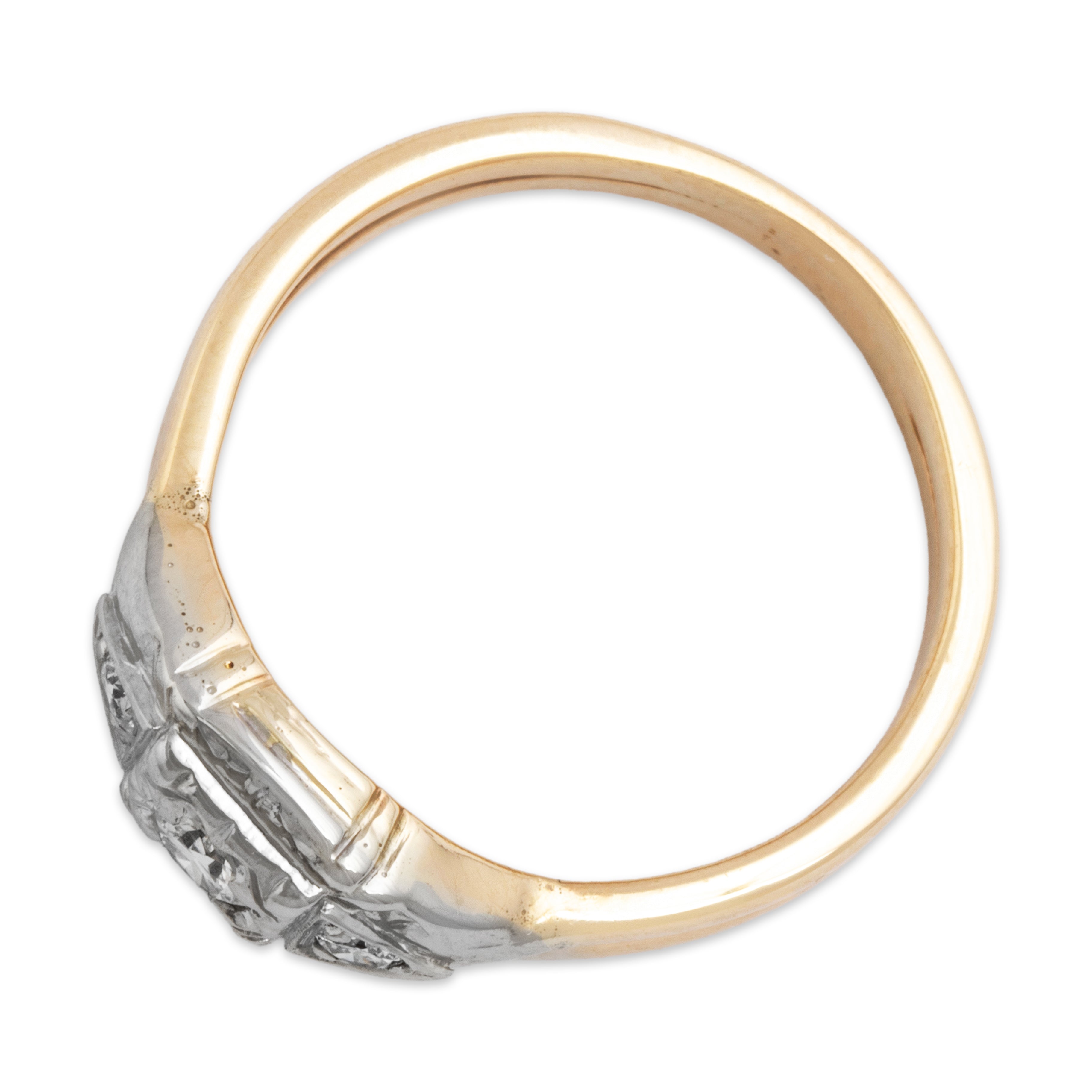 Vintage 14k Yellow & White Gold .273cttw Diamond Celestial Duo Ring 7.75、mySite、hinf8tx79