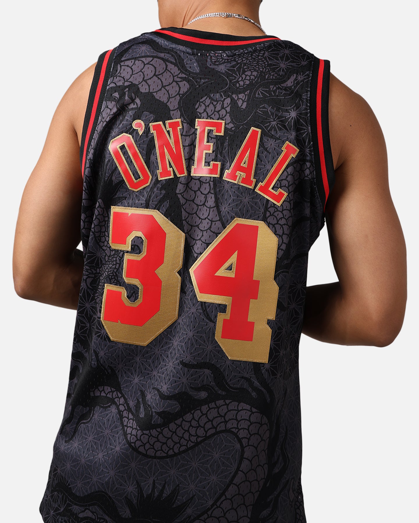 Mitchell & Ness Los Angeles Lakers Shaquille O'Neal '96-97 Year of the Dragon Swingman Jersey Black/Red、mySite、zt4zffjzw