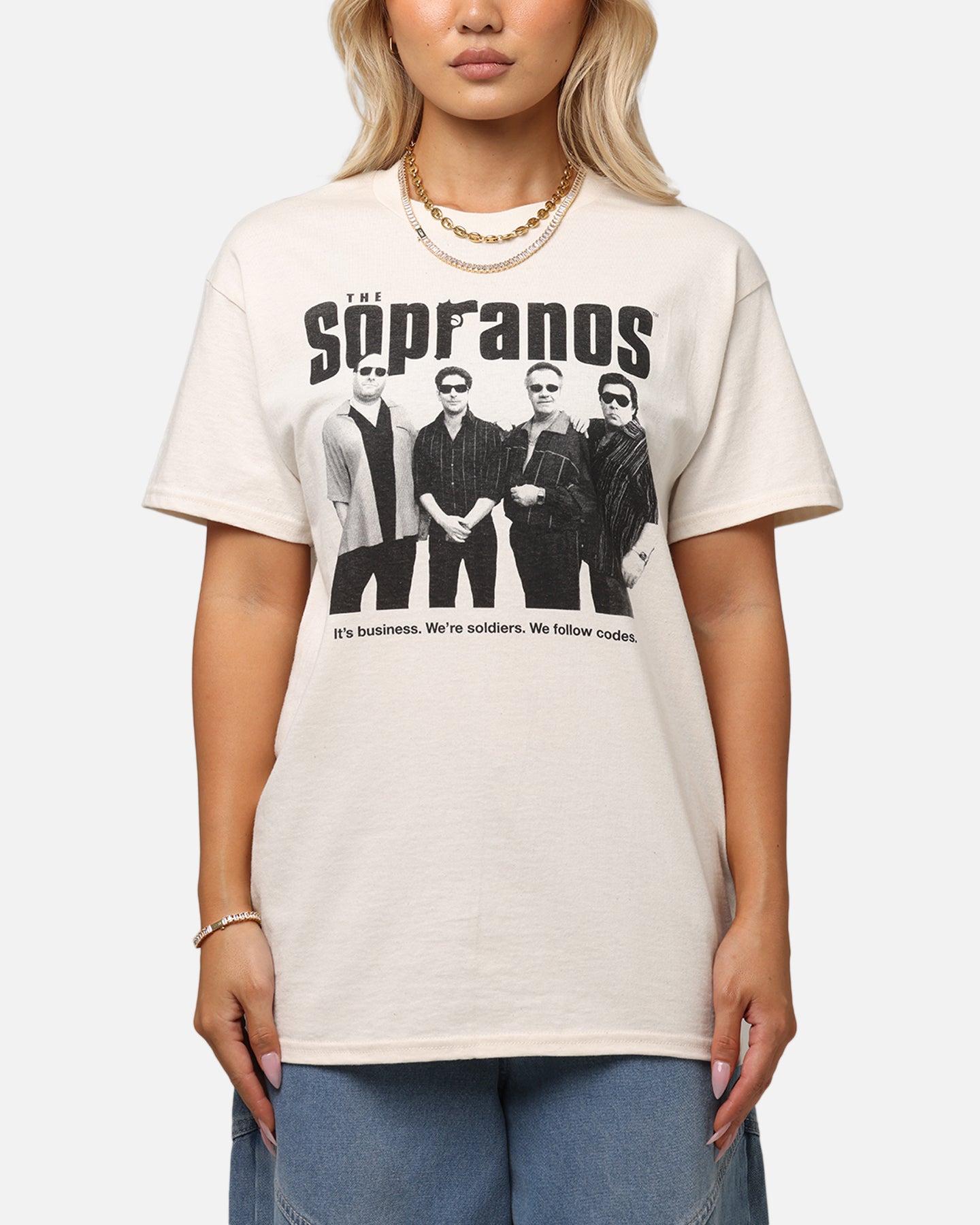 The Sopranos It's Business T-Shirt Off White、mySite、zt4zffjzw