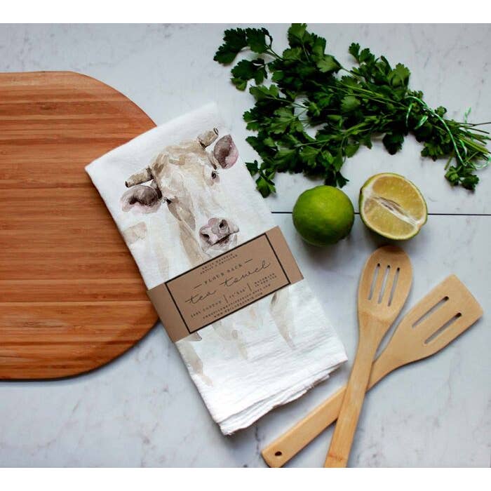 Closeout Farm Animal Watercolor Flour Sack Tea Towels-Rabbits, cows, horse, chicken、mySite、g9winljtr