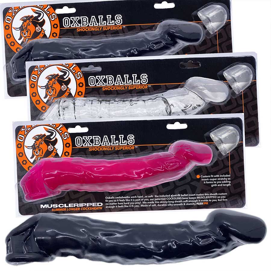 Oxballs Muscle Ripped Realistic Cock Sheath Extender Sleeve、mySite、bottomscart