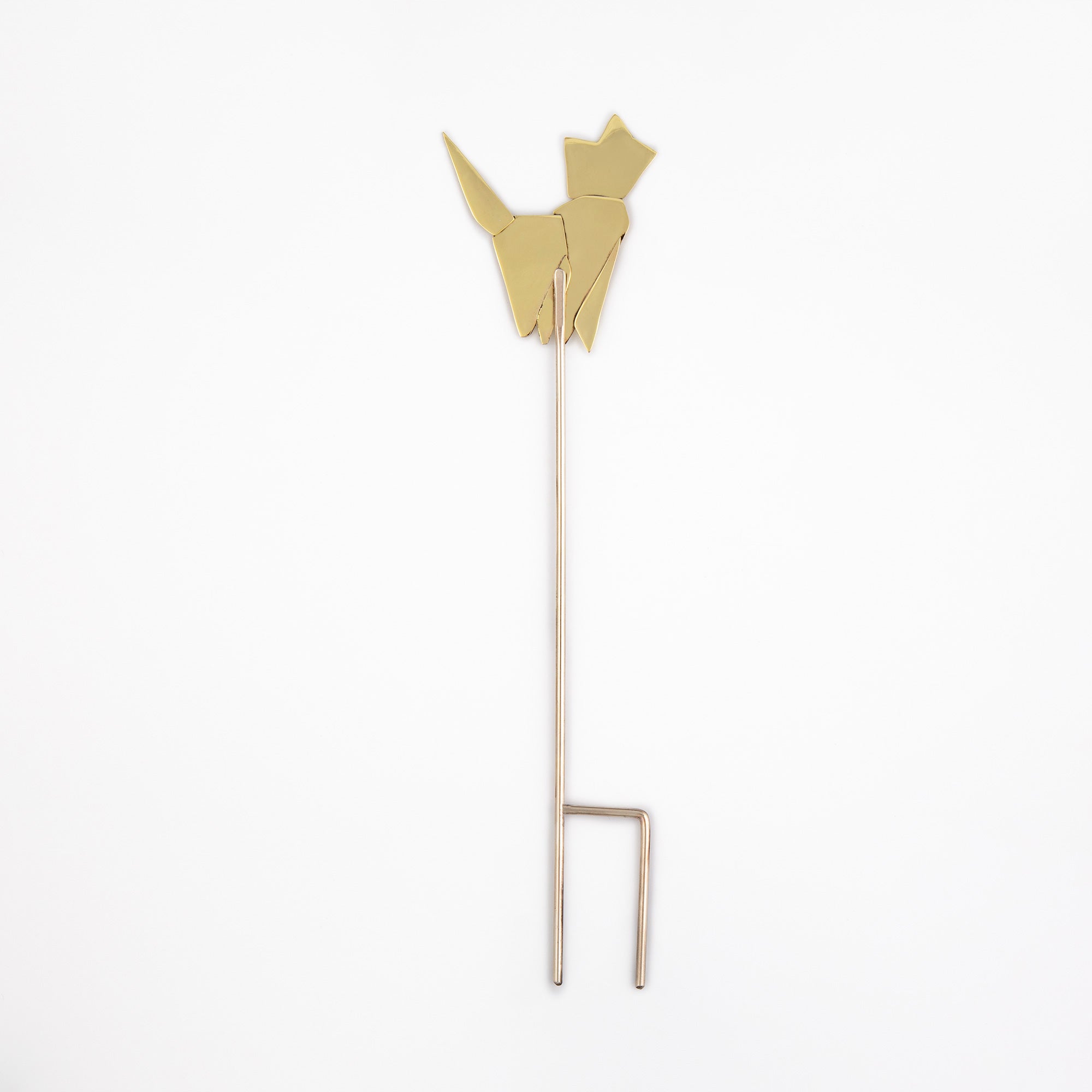 Origami Cat Mixed Metal Plant Stake、mySite、camillekostekn