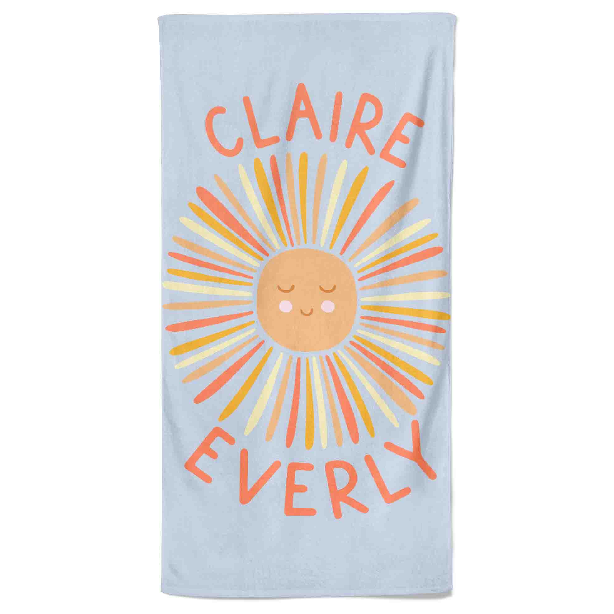  Happy Sun Personalized Kids Beach Towel、mySite、layawaytickets