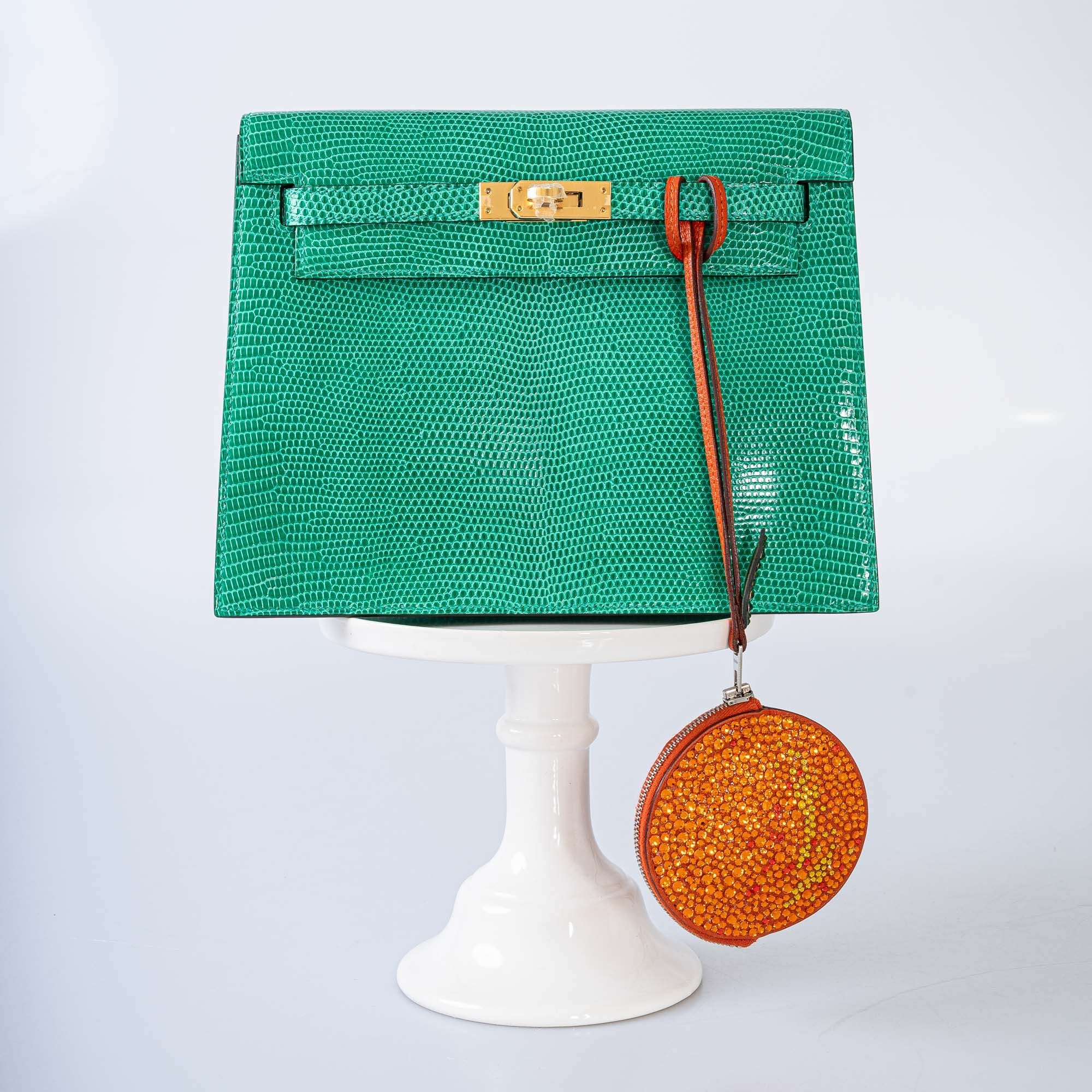 Hermès Tutti Frutti Orange Charm Coin Purse Custom Swarovski、mySite、garminoutage.com