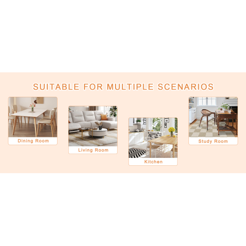 Rustic Industrial Rectangular Wood Dining Table For 4-6 Person, With 1.5" Thick Engineered Wood color Tabletop and Black Metal Legs,Desk For Kitchen Dining Living Room, 55.1" x 31.4"x 29.9"1529W115172、、casual