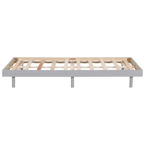 Modern Design Full Floating Platform Bed Frame for White Washed Color、、xpatfood