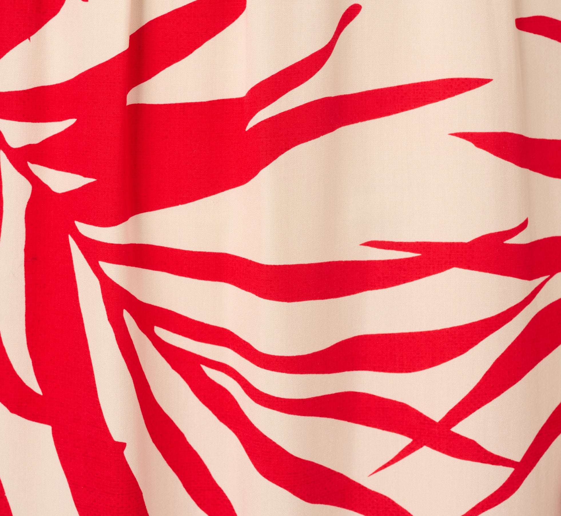 Beaded Strap Palm Leaf Flounce Sundress In Red Ivory、mySite、solidvoid