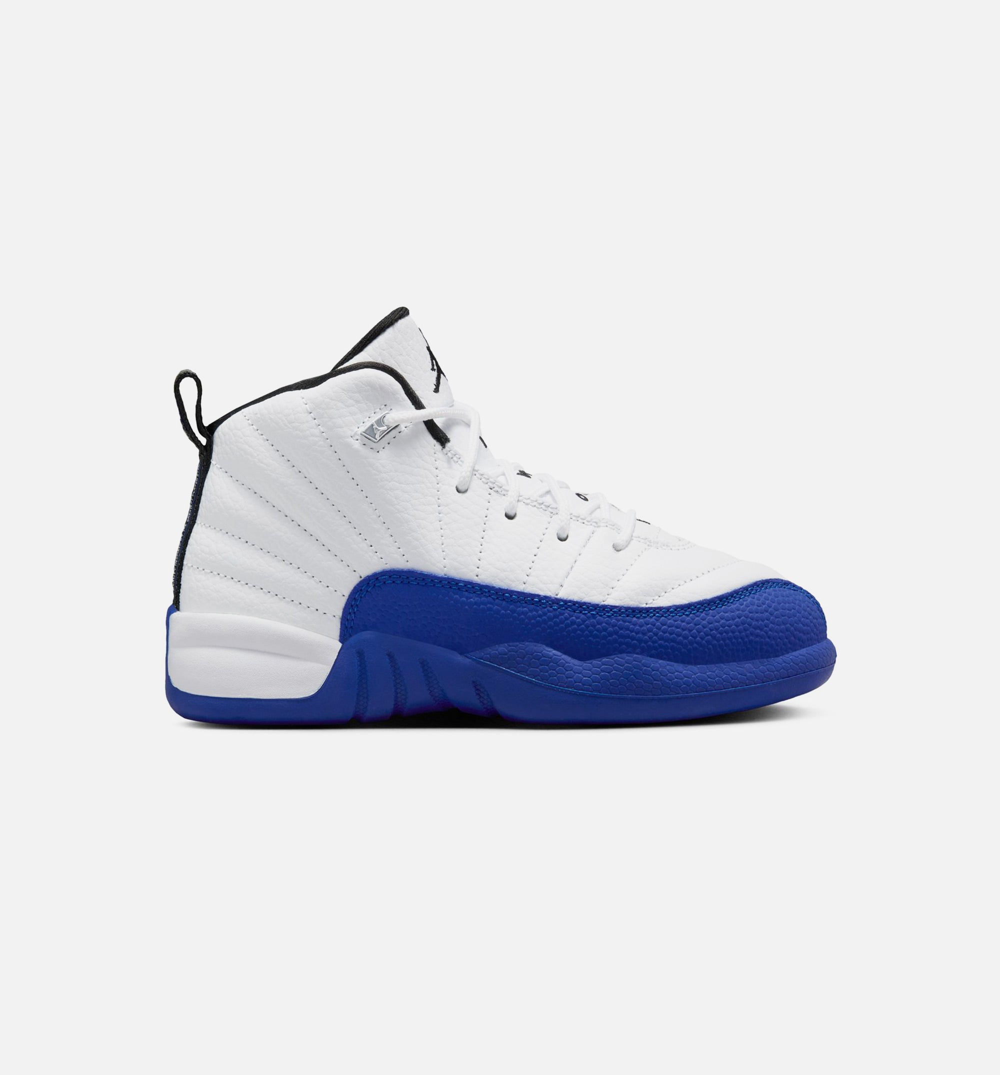Air Jordan 12 Retro White and Game Royal Preschool Lifestyle Shoe - White/Black/Game Royal、mySite、dreamappss