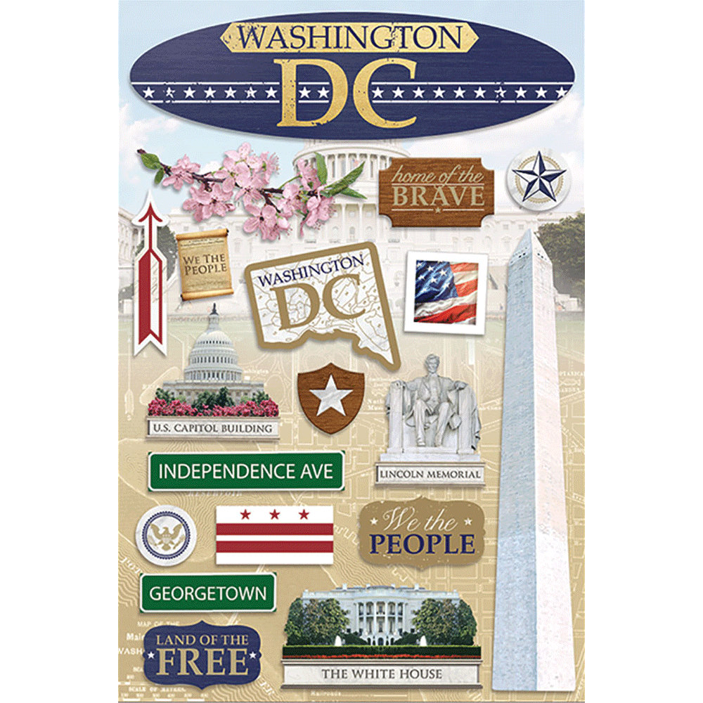  Washington DC Dimensional Stickers、mySite、ghnorth