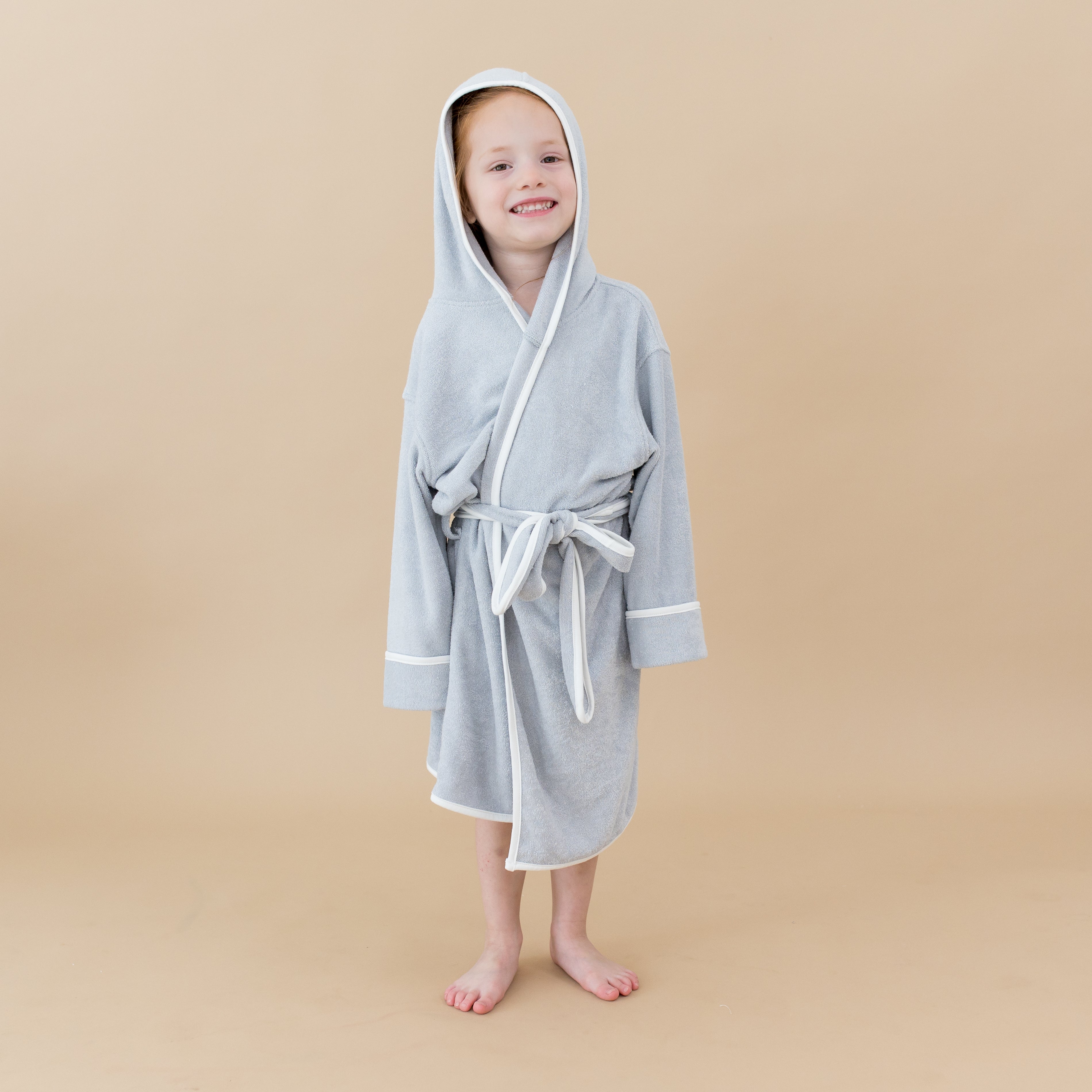  Hooded Bath Robe in Storm with Cloud Trim、mySite、layawaytickets