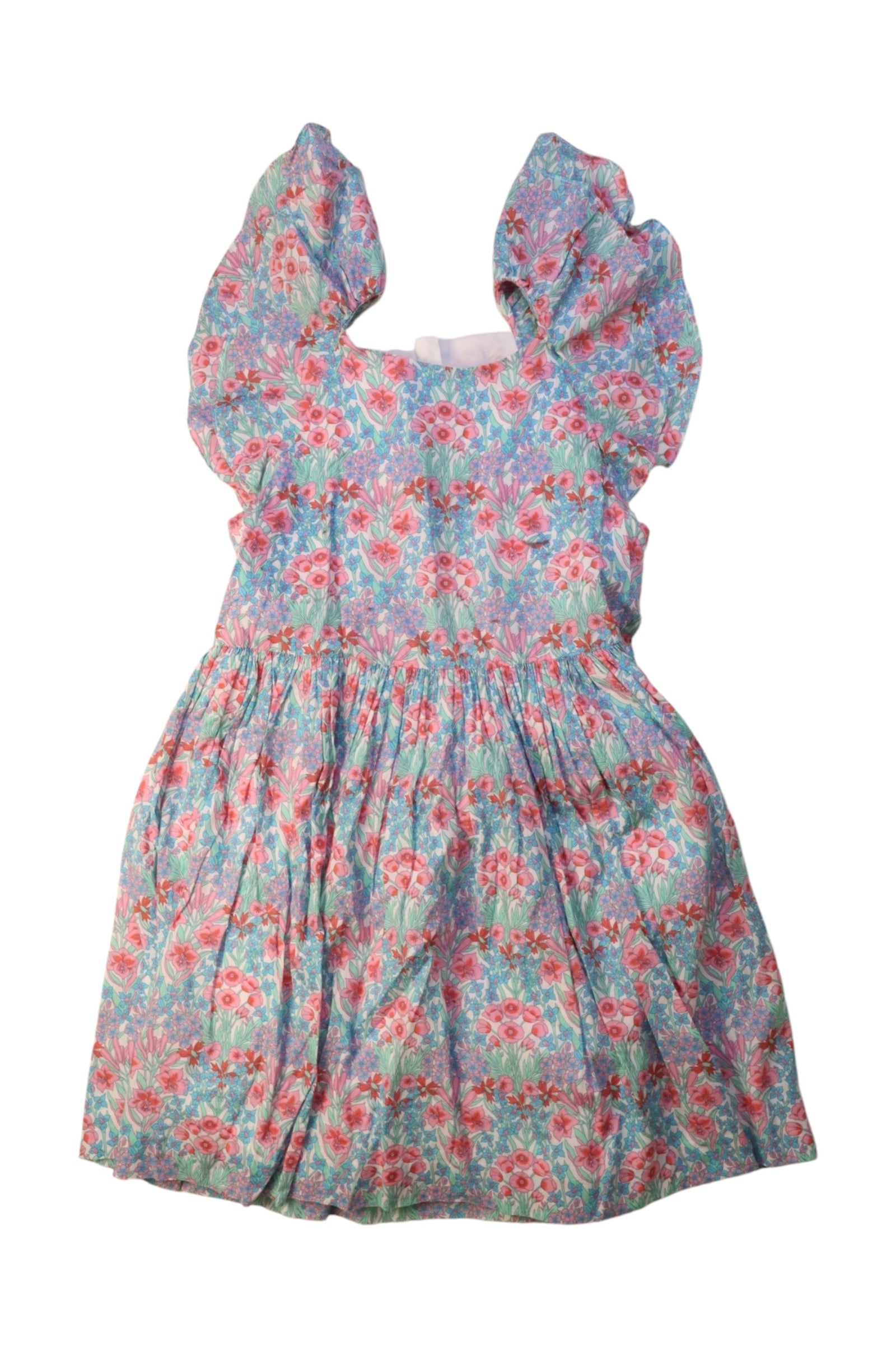 Jacadi Ruffle Sleeve Floral Dress 6T、mySite、g9winljtr