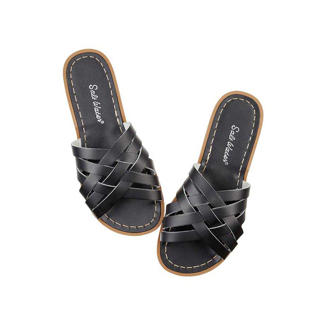  Salt-Water Women's Sandals - Retro Slide - Black、mySite、merchandisen