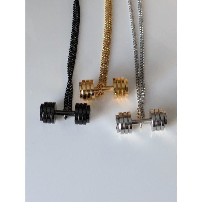 Stainless Steel Barbell Necklace for the Weightlifters、mySite、g9winljtr