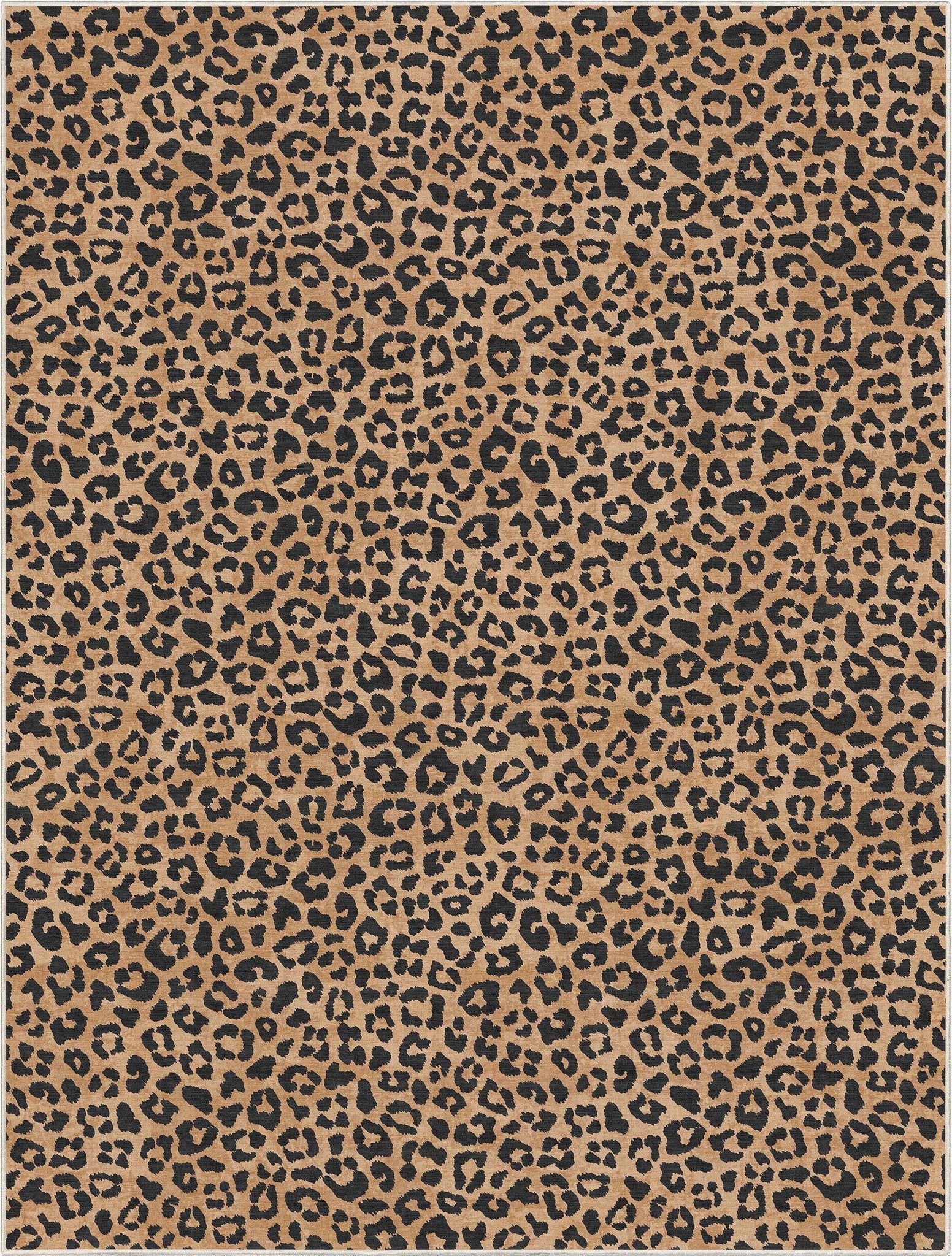 Animal Print Leopard Pattern Brown Flat-Weave Rug、mySite、gigharbornorthrealestate