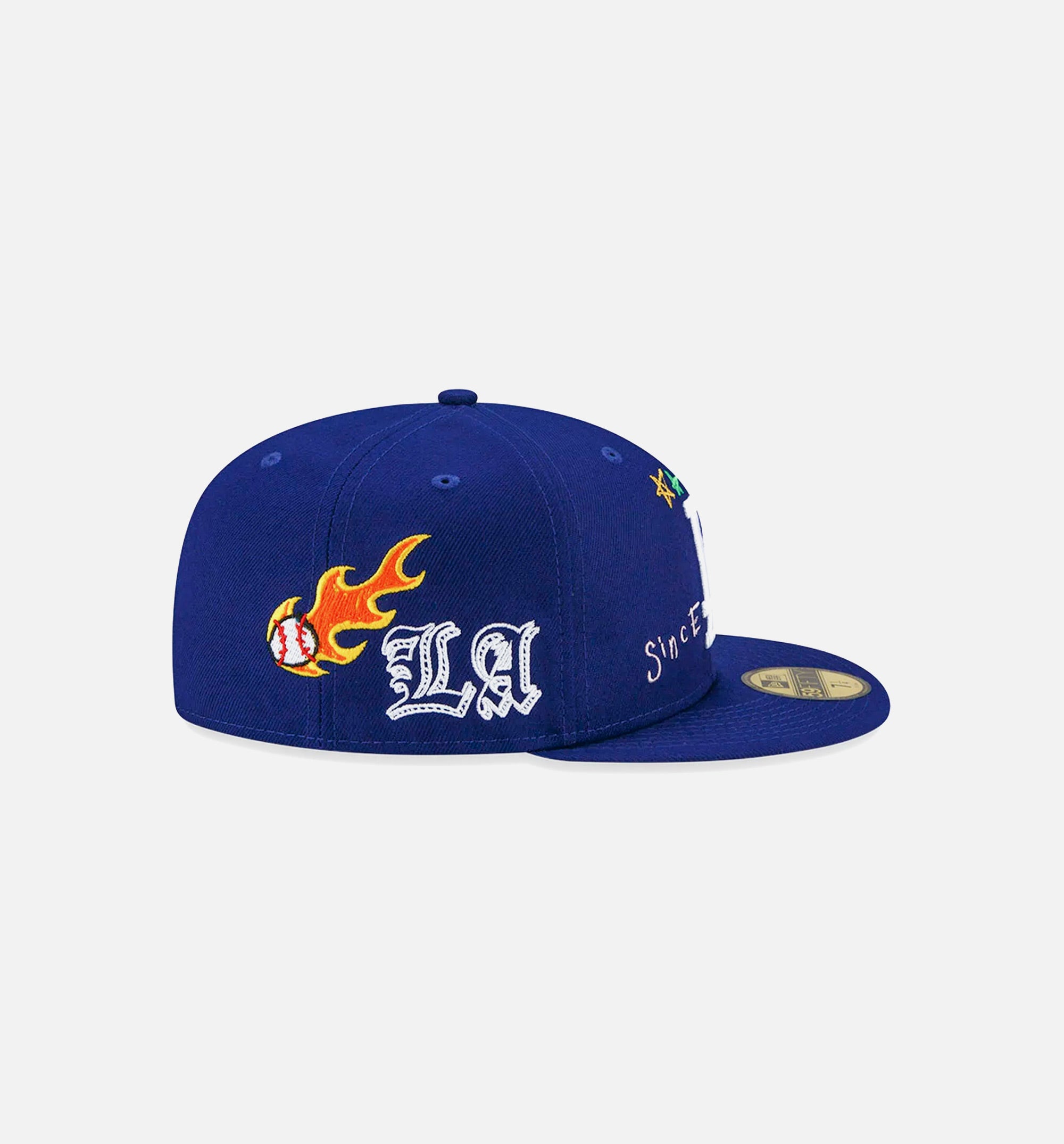 Los Angeles Dodgers Scribble 59Fifty Fitted Cap Mens Hat - Blue、mySite、dreamappss