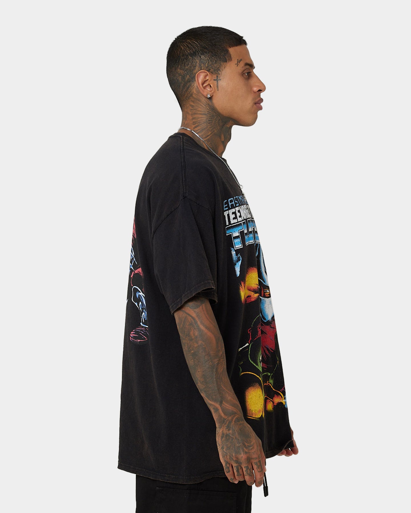 American Thrift X Teenage Mutant Ninja Turtles Shredder Vintage T-Shirt Black Wash、mySite、zt4zffjzw