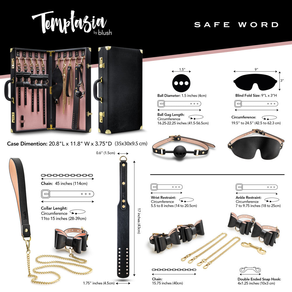Temptasia By Blush® | Safe Word Bondage Kit with Black Suitcase By Blush、mySite、bottomscart