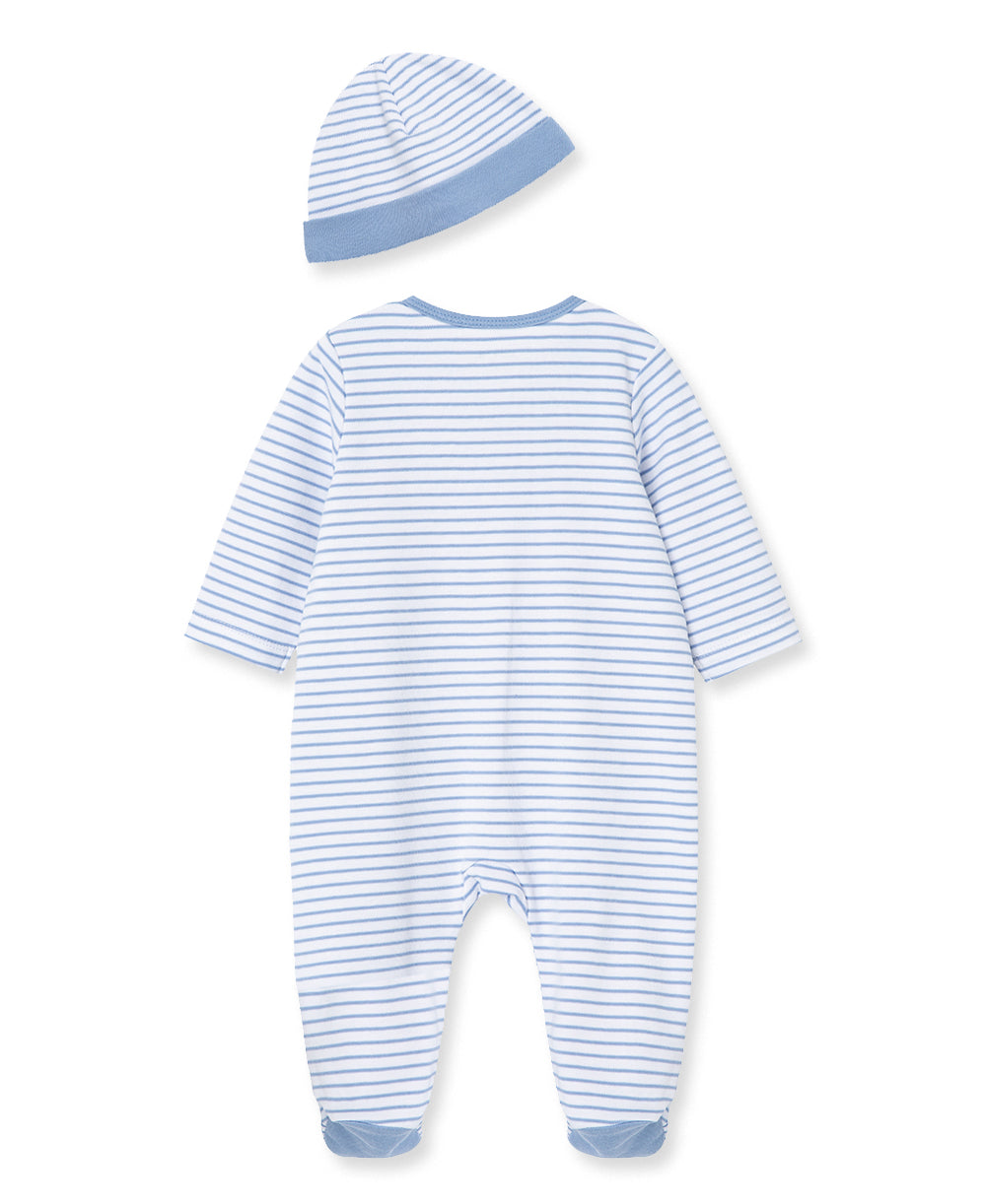  Elephant 2-Way-Zip Footed One-Piece And Hat、mySite、layawaytickets