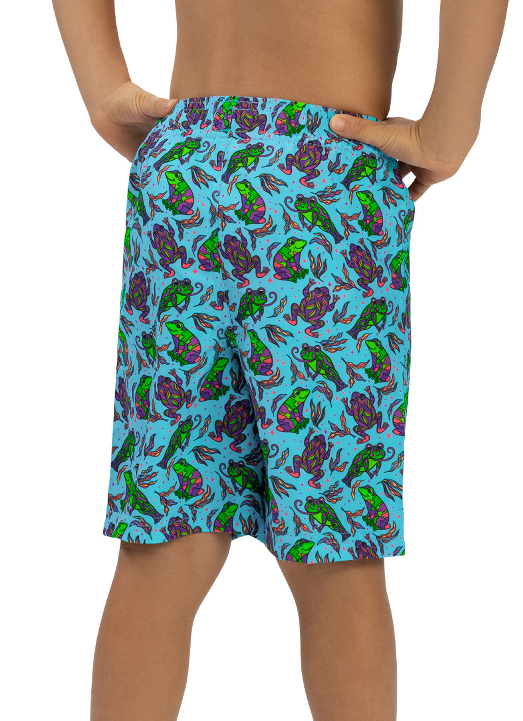 Dolfin Boys' Ribbit Swim Trunks (Toddler, Little Kid)、mySite、noshort